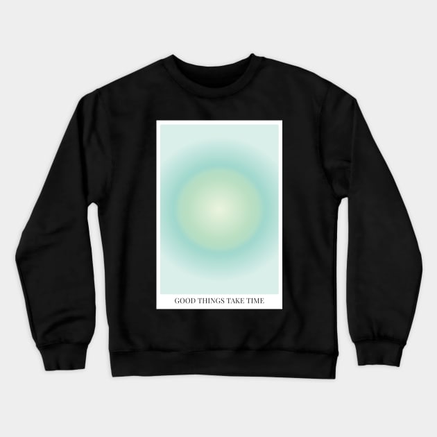 Positive Affirmation Green Aura Crewneck Sweatshirt by mystikwhale